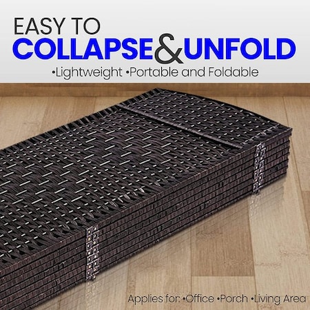 Serenelife Indoor Decorative 8-Panel Screen - Freestanding Wide Room Divider, Double Side Woven Fiber Divider,  SLRDX89